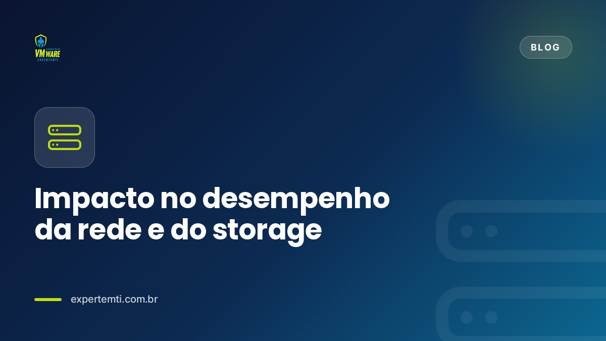 Impacto no desempenho da rede e do storage — Storage vMotion